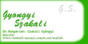 gyongyi szakali business card